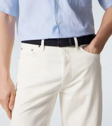 Zegna Braided leather-trimmed belt | Thumbnail 4