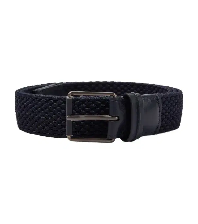 Zegna Braided leather-trimmed belt