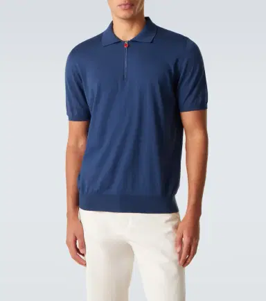 Kiton Cotton half-zip polo shirt | Thumbnail 2