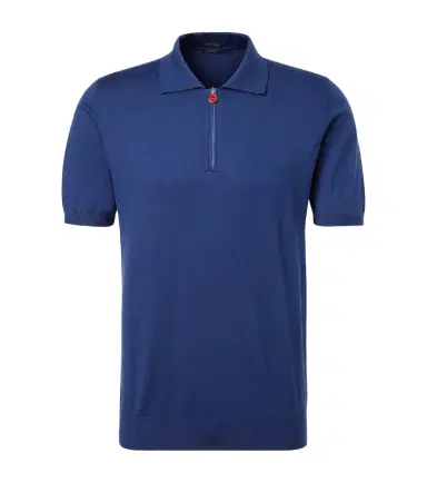 Kiton Cotton half-zip polo shirt | Thumbnail 1
