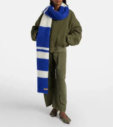 JW Anderson Striped alpaca-blend scarf | Thumbnail 4