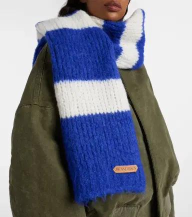 JW Anderson Striped alpaca-blend scarf | Thumbnail 5