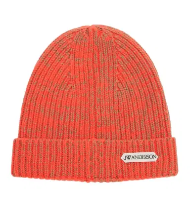 JW Anderson Ribbed-knit wool and cotton beanie | Thumbnail 1