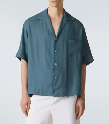 Kiton Linen bowling shirt | Thumbnail 5