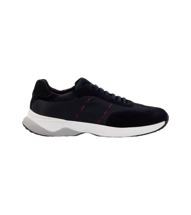 Suede-trimmed sneakers