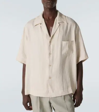 Kiton Linen bowling shirt | Thumbnail 4