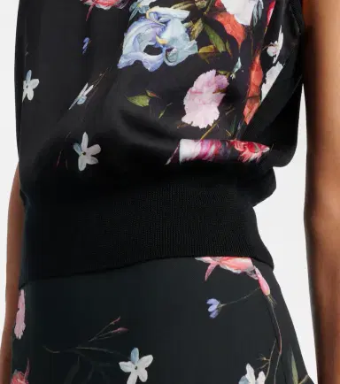 Erdem Floral printed wool top | Thumbnail 6