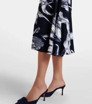Erdem Draped floral jersey midi dress | Thumbnail 6