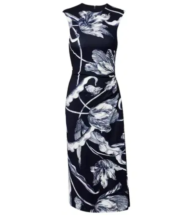 Erdem Draped floral jersey midi dress | Thumbnail 1