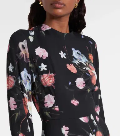 Erdem Floral crêpe midi dress | Thumbnail 4
