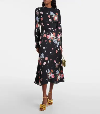 Erdem Floral crêpe midi dress | Thumbnail 5