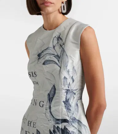 Erdem Printed satin twill midi dress | Thumbnail 2