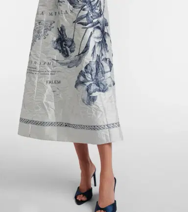 Erdem Printed satin twill midi dress | Thumbnail 3