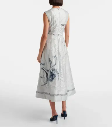Erdem Printed satin twill midi dress | Thumbnail 5