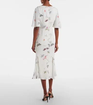 Erdem Printed crêpe midi dress | Thumbnail 2