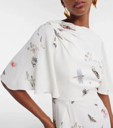 Erdem Printed crêpe midi dress | Thumbnail 3