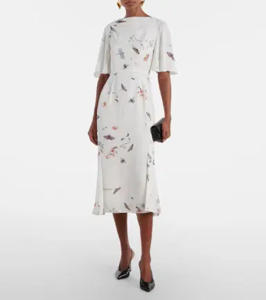 Erdem Printed crêpe midi dress | Thumbnail 4