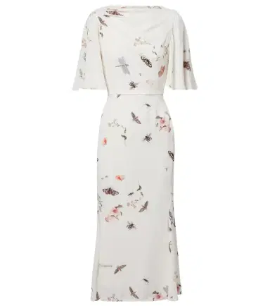 Erdem Printed crêpe midi dress | Thumbnail 1