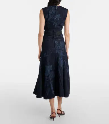 Erdem Floral denim midi dress | Thumbnail 5