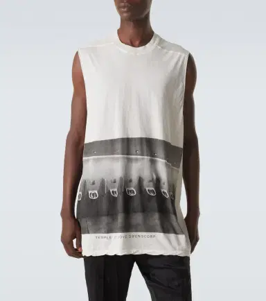 Rick Owens Jumbo printed cotton jersey tank top | Thumbnail 2 Rick Owens Jumbo printed cotton jersey tank top | Thumbnail 2