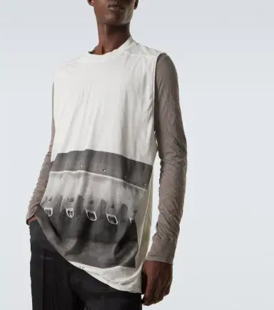 Rick Owens Jumbo printed cotton jersey tank top | Thumbnail 4 Rick Owens Jumbo printed cotton jersey tank top | Thumbnail 4