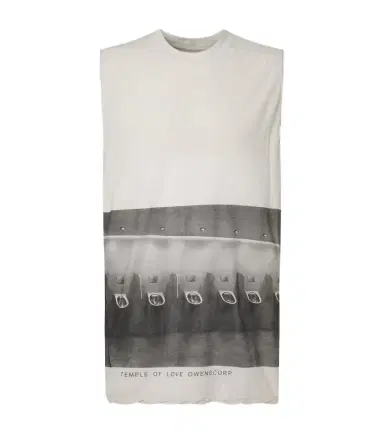 Rick Owens Jumbo printed cotton jersey tank top | Thumbnail 1 Rick Owens Jumbo printed cotton jersey tank top | Thumbnail 1