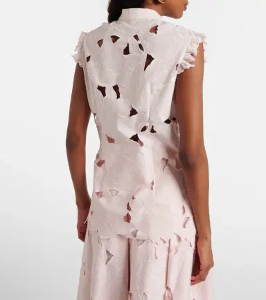 Erdem Embroidered floral cotton-blend top | Thumbnail 3 Erdem Embroidered floral cotton-blend top | Thumbnail 3