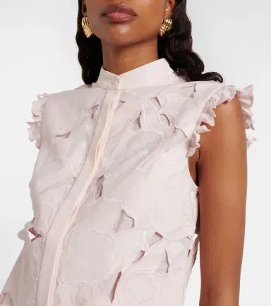 Erdem Embroidered floral cotton-blend top | Thumbnail 6 Erdem Embroidered floral cotton-blend top | Thumbnail 6