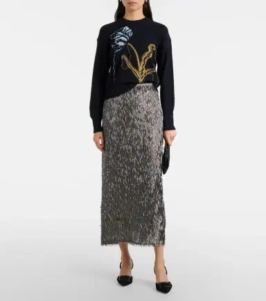 Erdem Intarsia wool and cotton sweater | Thumbnail 3