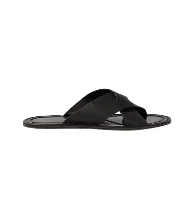 The Row Malick Cross leather sandals