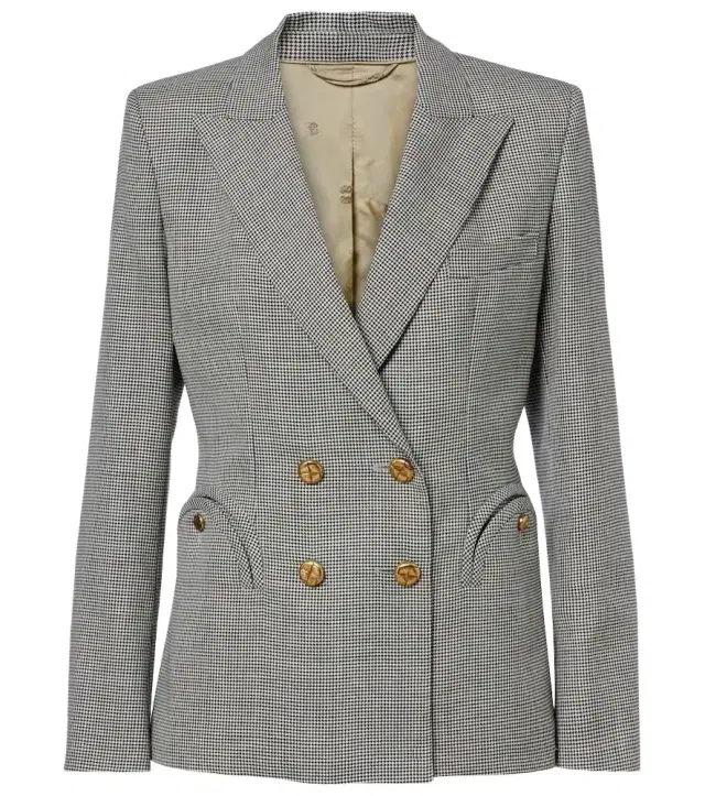 Blaze Milano Blazé Milano Charmer houndstooth virgin wool blazer