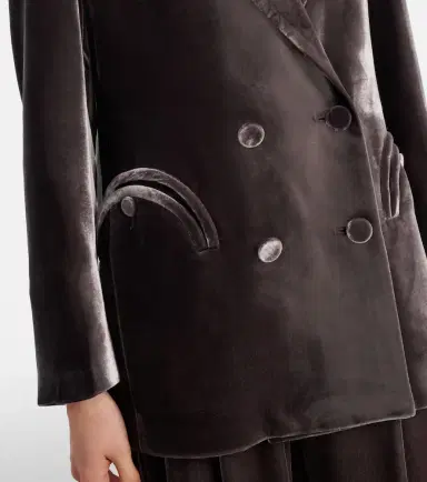 Blazé Milano Blazé Milano Everynight double-breasted velvet blazer | Thumbnail 2 Blazé Milano Blazé Milano Everynight double-breasted velvet blazer | Thumbnail 2
