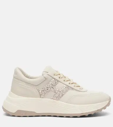 Hogan H669 glitter leather sneakers | Thumbnail 4