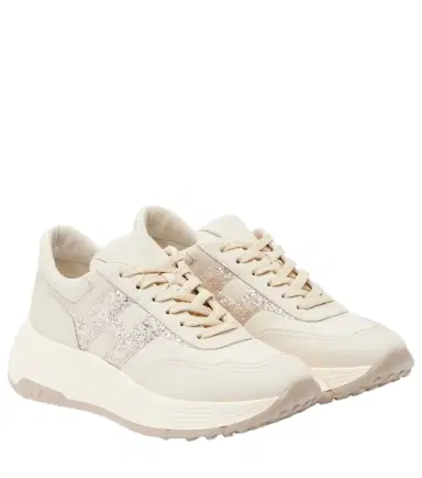 Hogan H669 glitter leather sneakers | Thumbnail 1