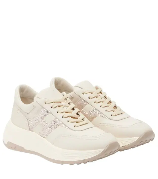 Hogan H669 glitter leather sneakers