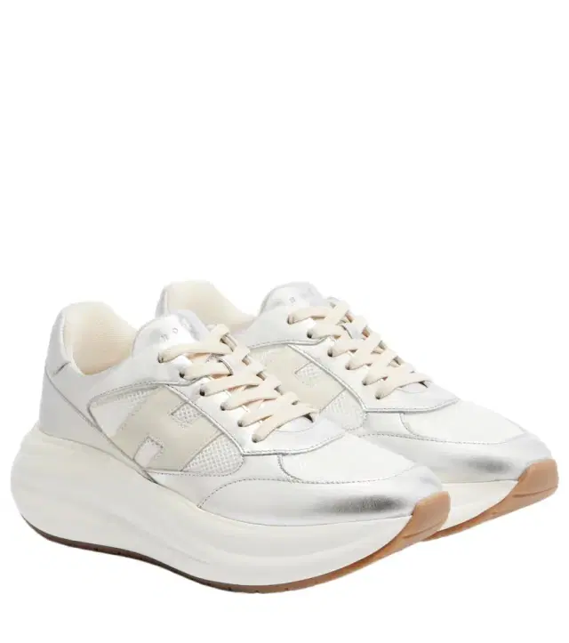 Hogan Maxi I Active leather-trimmed sneakers