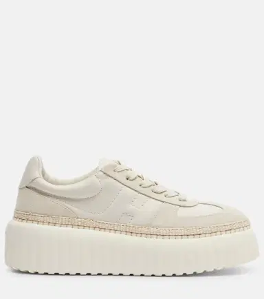 Hogan H710 H-Stripes leather and suede platform sneakers | Thumbnail 4 Hogan H710 H-Stripes leather and suede platform sneakers | Thumbnail 4
