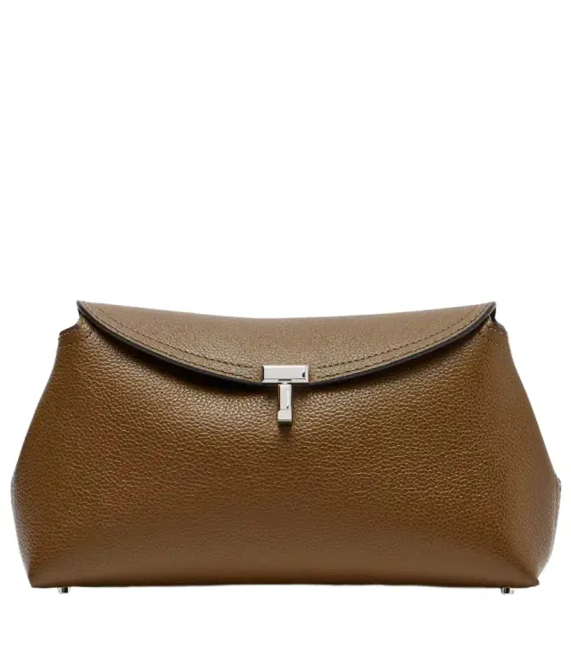 T-Lock leather clutch