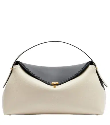 Toteme T-Lock embroidered leather tote bag | Thumbnail 1 Toteme T-Lock embroidered leather tote bag | Thumbnail 1
