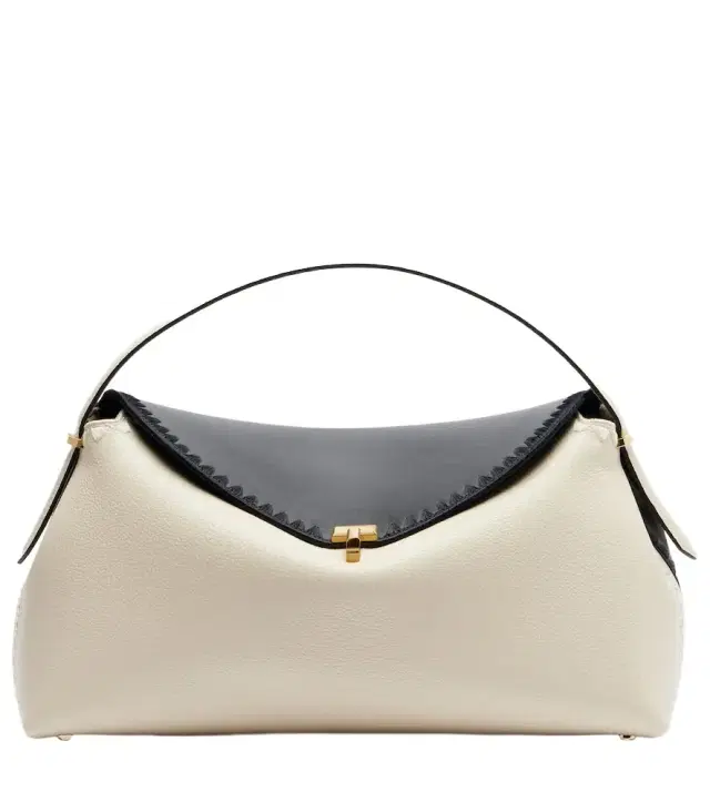 T-Lock embroidered leather tote bag