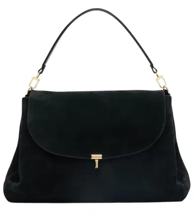 TOTEME T-Lock suede shoulder bag | Thumbnail 1 TOTEME T-Lock suede shoulder bag | Thumbnail 1