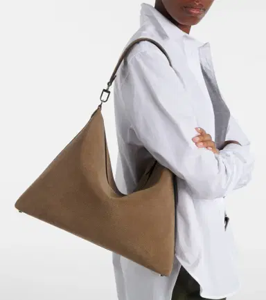 TOTEME Bevel Medium suede shoulder bag | Thumbnail 5 TOTEME Bevel Medium suede shoulder bag | Thumbnail 5