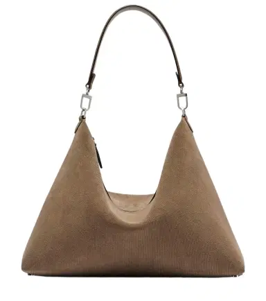 TOTEME Bevel Medium suede shoulder bag | Thumbnail 1 TOTEME Bevel Medium suede shoulder bag | Thumbnail 1