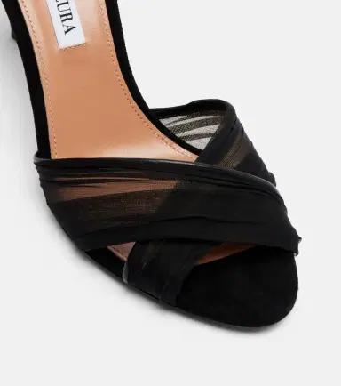 Aquazzura Voile 85 leather slingback sandals | Thumbnail 4