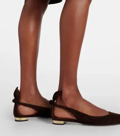 Aquazzura Bow Tie suede ballet flats | Thumbnail 5 Aquazzura Bow Tie suede ballet flats | Thumbnail 5