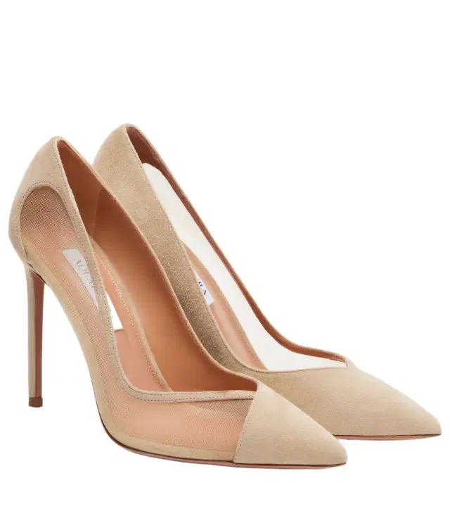 Studio 105 mesh and suede pumps