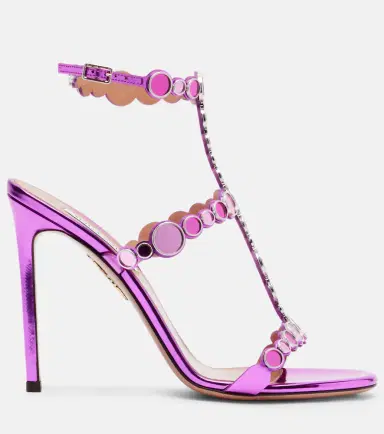 Aquazzura Afterglow 105 embellished leather sandals | Thumbnail 2