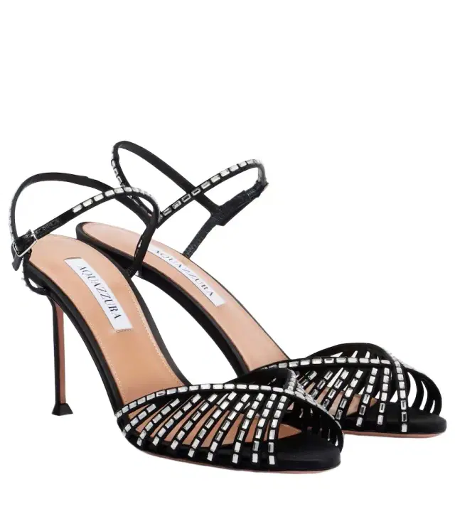 Aquazzura Hold Me 85 crystal-embellished sandals