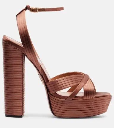 Aquazzura Sundance 140 satin platform sandals | Thumbnail 2