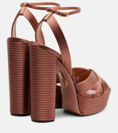 Aquazzura Sundance 140 satin platform sandals | Thumbnail 3